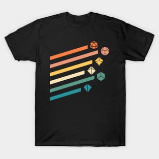 Colors Minimalist Polyhedral Dice Set Nerdy T-Shirt